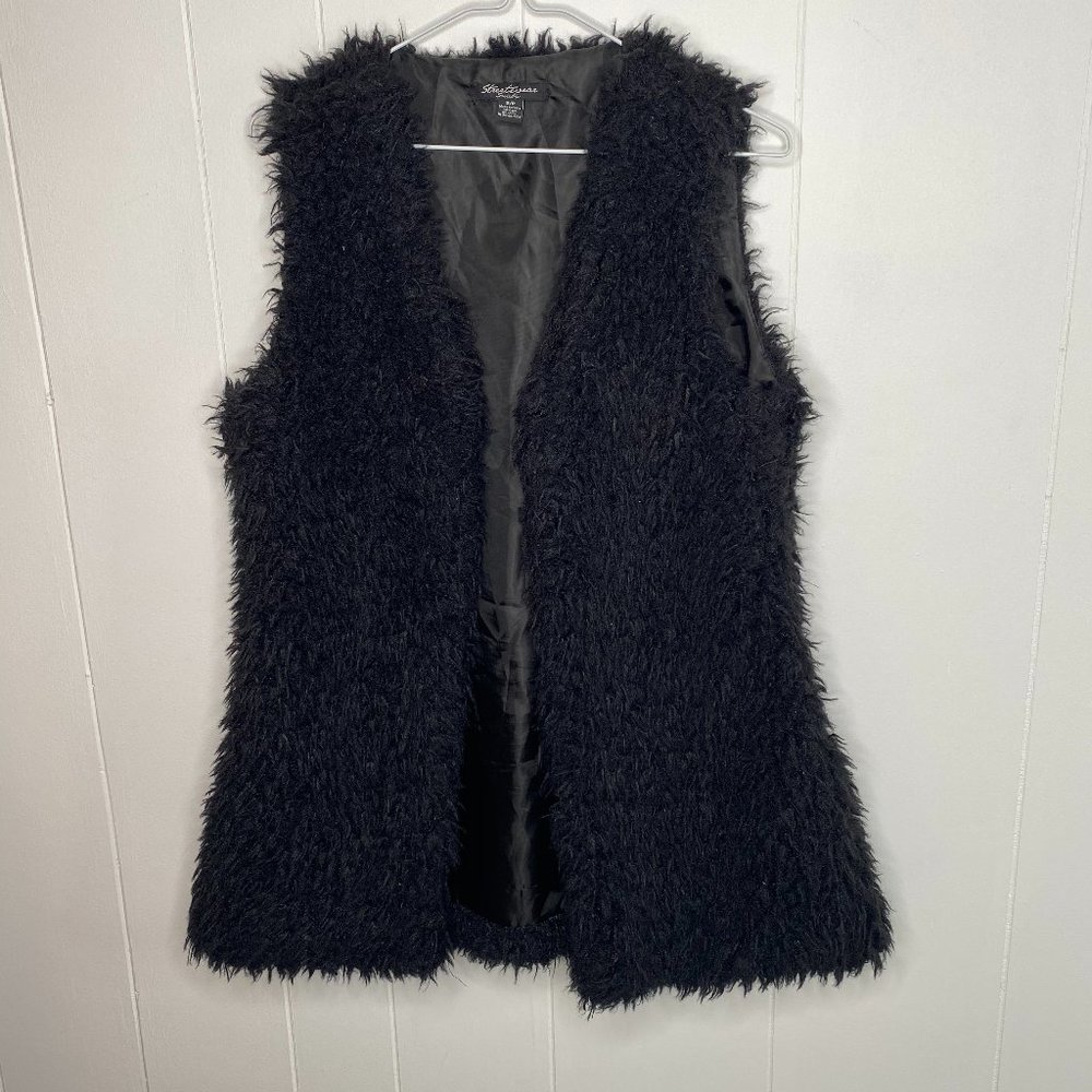 Black Fuzzy Vest